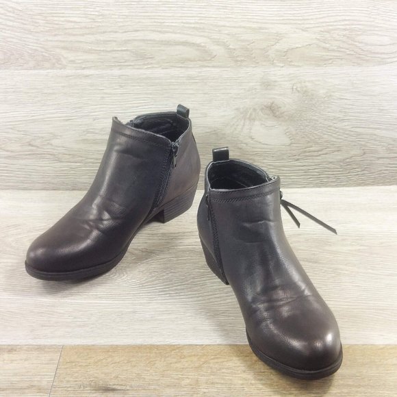Rampage Black Ankle Botties Boot 1" Heels Side Zip Women's Shoe Shoes Size 6.5M - Picture 1 of 11